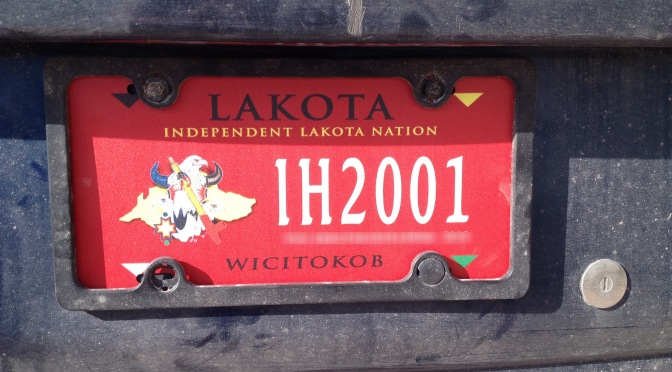 Independent Lakota Nation License Plates!